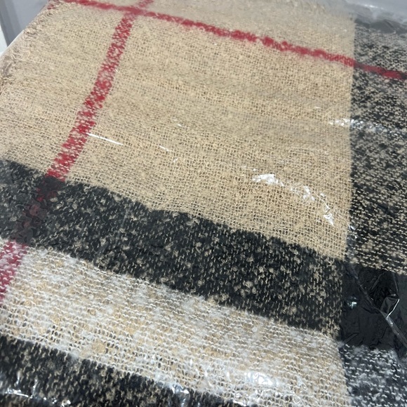 Waterfall Long Plaid Vest Poncho Wrap Scarf - Picture 7 of 7